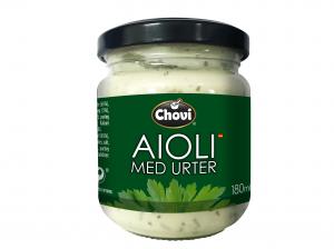 Garlic sauce in cristal jar